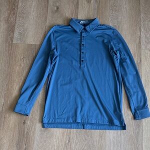 Nike Men's Blue Long Sleeve Polo